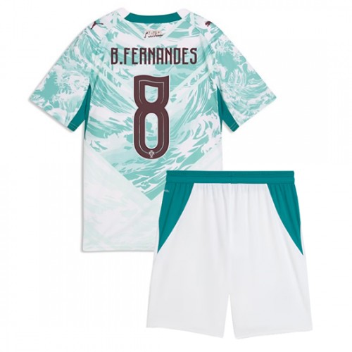 Portugali Bruno Fernandes #8 Vieraspaita Lapsille MM-kisat 2026 Lyhythihainen (+ Lyhyet housut)